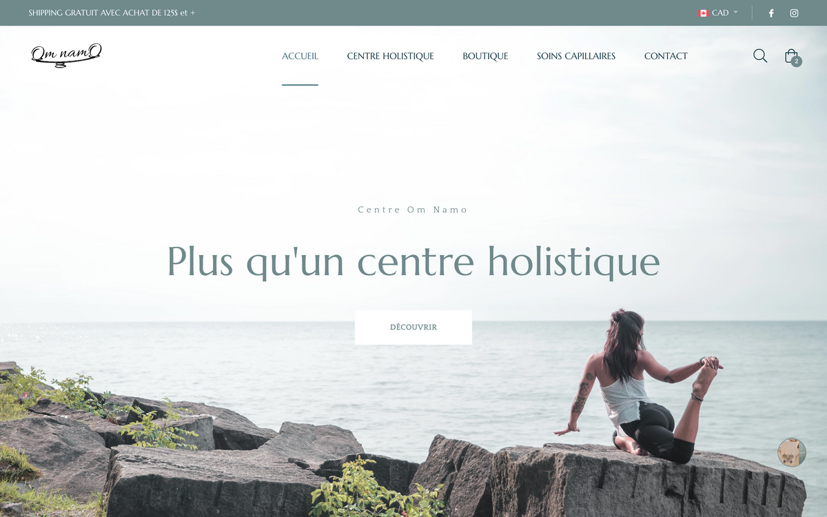 Center Om Namo | Cours De Yoga, Méditation Sessions Artistiques | Center Hair Trichologie À Gatineau logo